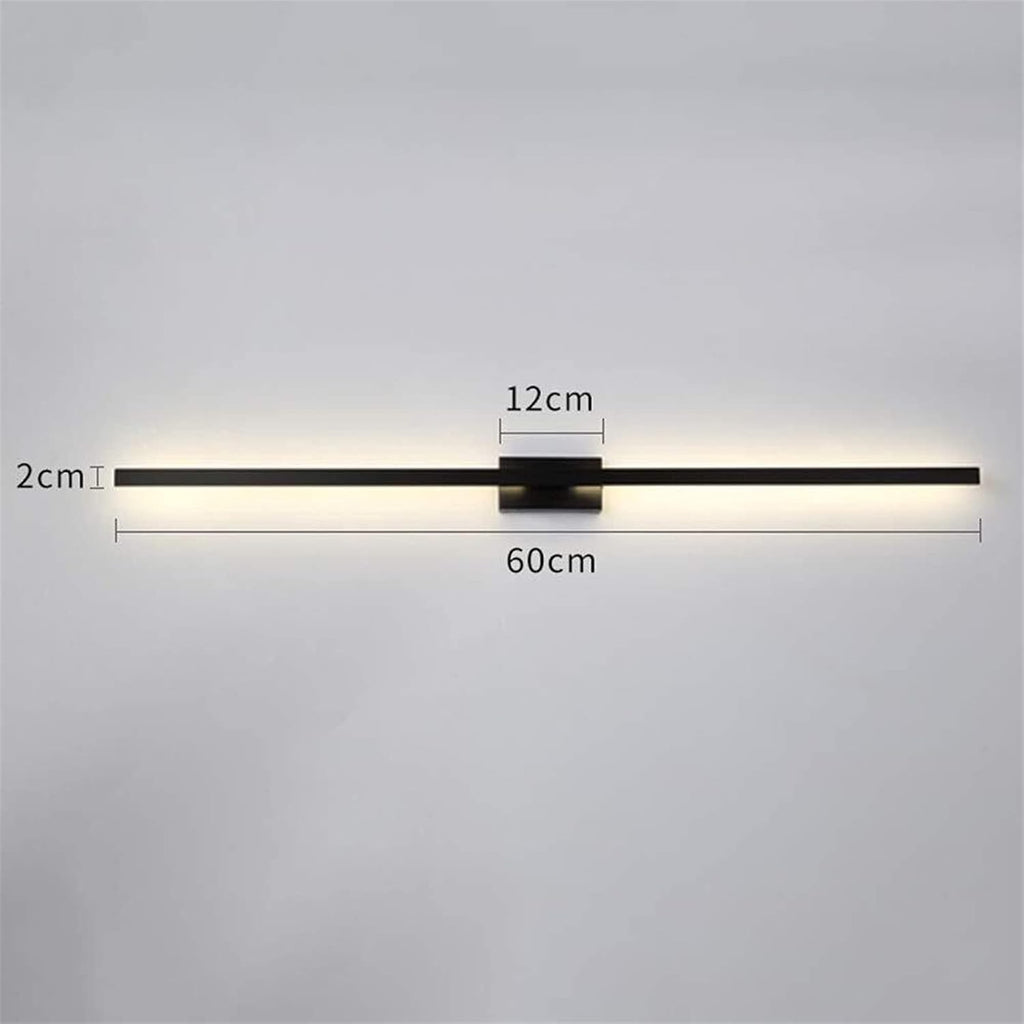 Minimalist Bedroom Bedside Lamp Wall Lamp Modern Scandinavian Indoor Toilet Black Wrought Iron Fixtures Lampshade 1 Light Source Aisle Stairs Corridor Wall Lamp 60 * 2cm Elegant