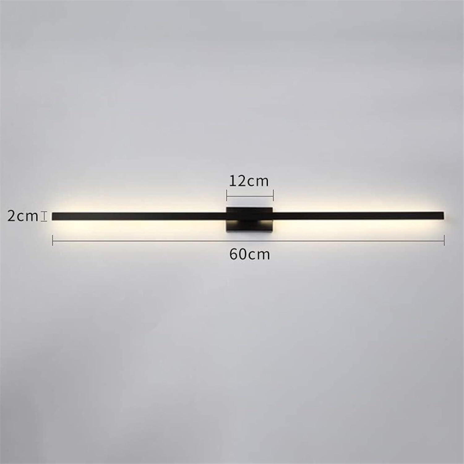 Minimalist Bedroom Bedside Lamp Wall Lamp Modern Scandinavian Indoor Toilet Black Wrought Iron Fixtures Lampshade 1 Light Source Aisle Stairs Corridor Wall Lamp 60 * 2cm Elegant