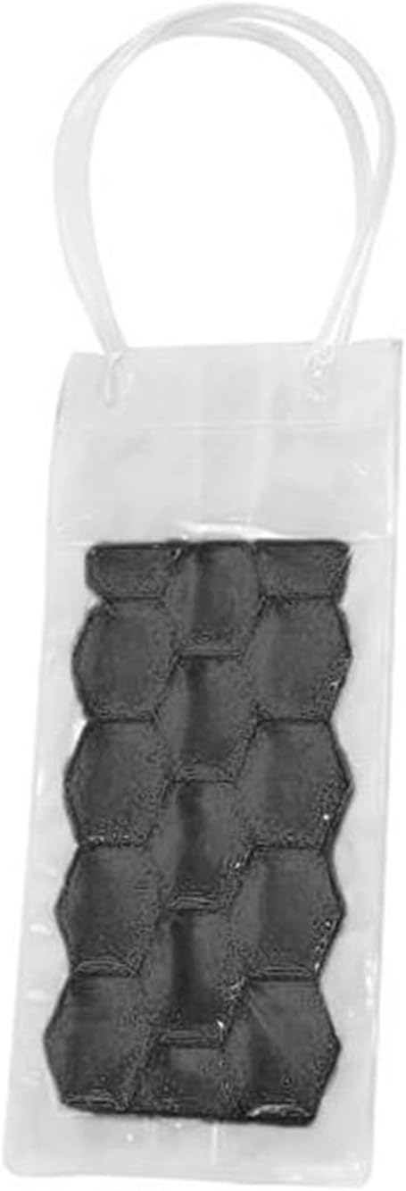 Ice Buckets Simple Portable Ice Bag White Wine Ice Cold Tool Freezer Bag Out Refrigerated Cooler Ice Bag Beer Beverage Cooling Ice Bucket Kits (Color : Black)