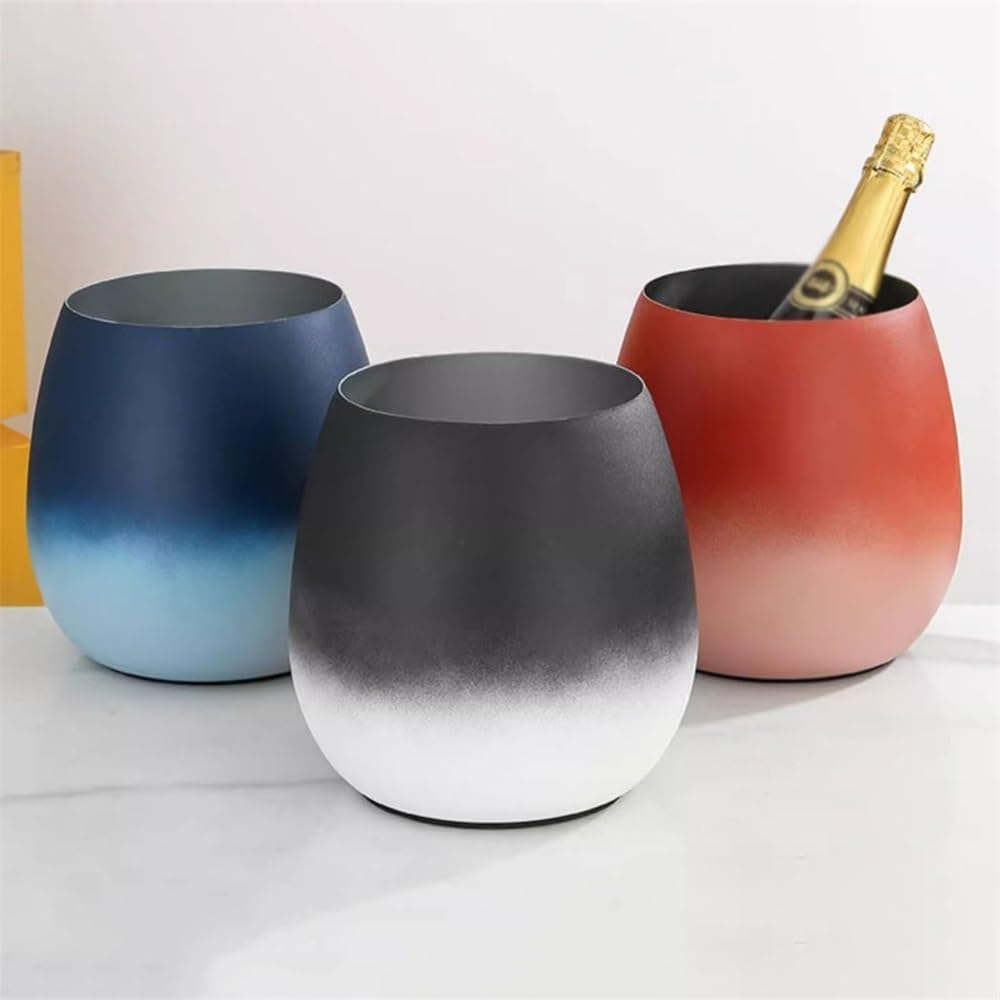 Ice Bucket Creative Stainless Steel Ice Bucket Large Capacity Red Wine Decorative Bar Accessories