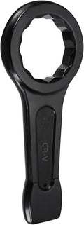 HARFINGTON Box End Striking Ring Wrench 115mm Metric CR-V Steel 12-Point Flat Strike Wrench Baking Paint Single Head Spanner Hand Tool for Mechanical Automotive Repair