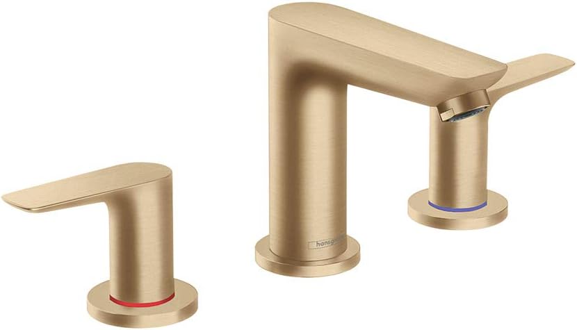 hansgrohe Talis E Modern Easy Install Easy Clean 2-Handle 3-Hole 5-inch Tall Bathroom Sink Faucet in Brushed Bronze, 71733141