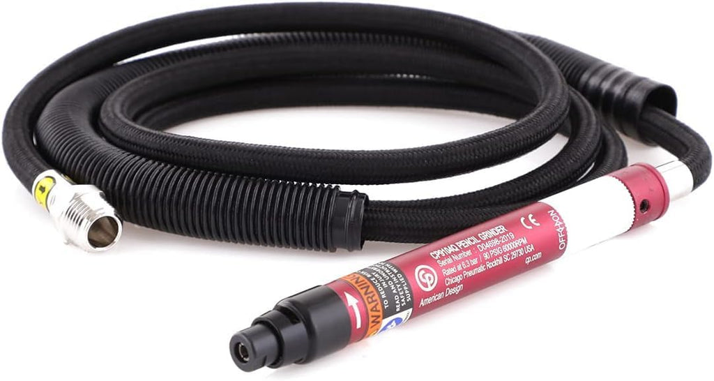 Chicago Pneumatic CP9104Q - Air Pencil Die Grinder Tool, Welder, Woodworking, Automotive Car Detailing, Stainless Steel Polisher, Heavy Duty, 1/8 Inch (3mm), 0.05 HP / 40 W - 60000 RPM, 0.25 , Red