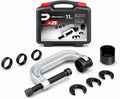 Powerbuilt Upper Control Arm Bushing Service Tool Set for Ford, GM and Chrysler, Remove and Install Car Bushings, 648604