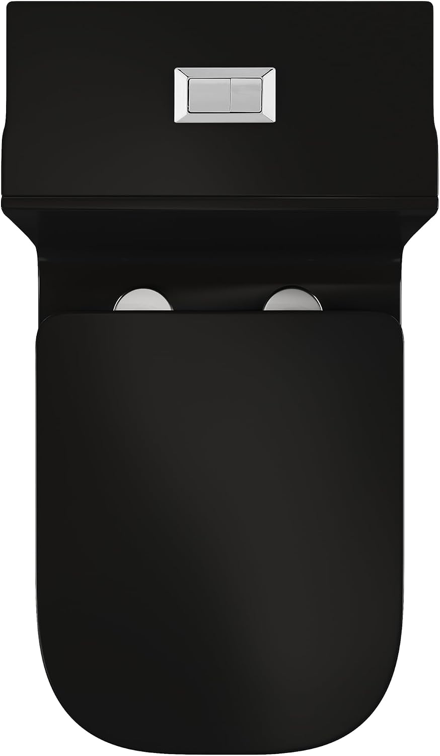 Concorde One Piece Square Toilet Dual Flush in Glossy Black 1.1/1.6 gpf