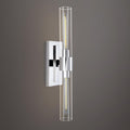 Bathroom Vanity Light Fixtures, Glass Tube Wall Sconces, Brushed Brass Base, Bathroom Wall Lights, Bedroom Bedside Wall Light, Wall Lamp For Dressing Table, Living Room, Hallway, Bulb Included