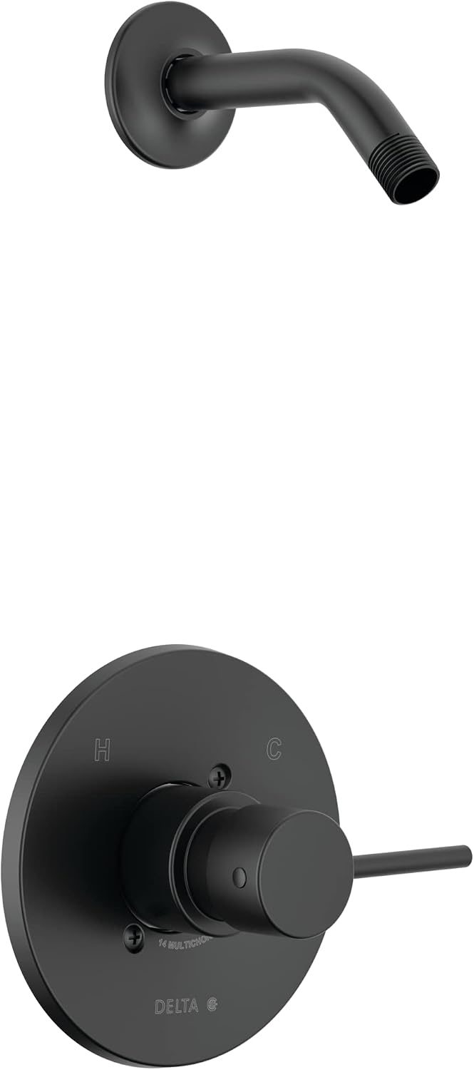 Delta T14259-LHD-PP Modern Shower Only Trim Package - Less Shower Head - Matte Black