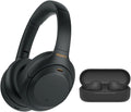 Sony WH-1000XM4 Wireless Bluetooth Noise Canceling Over-Ear Headphones (Black) in-Ear Wireless Earbuds Bundle - Portable, Long-Lasting Battery, Quick Charge, (2 Items)