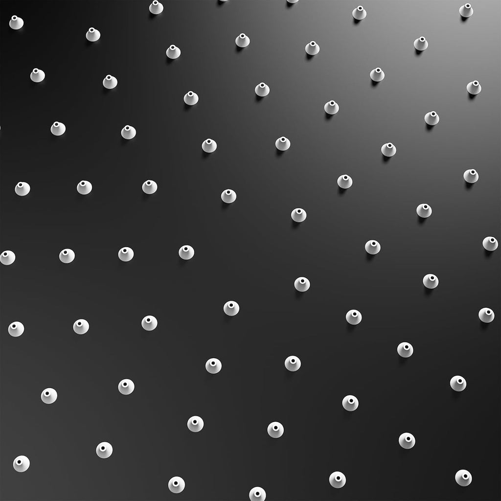 Round Rain Shower Head, Ultra-Thin Design 304 Stainless Steel Ceiling Shower Head, Modern High Pressure Waterfall Shower Head (Matte Black, 12)