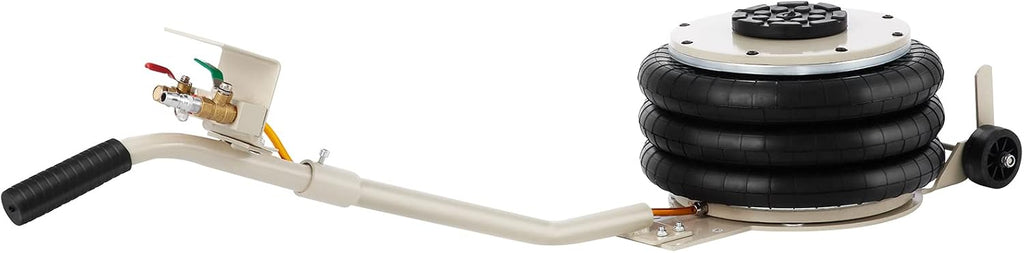 VEVOR 5 Ton/11000 lbs Triple Bag Air Jack, Air Bag Jack Lift Up to 15.75 Inch, 3-5S Fast Lifting, for Cars with Long Handle (Beige)