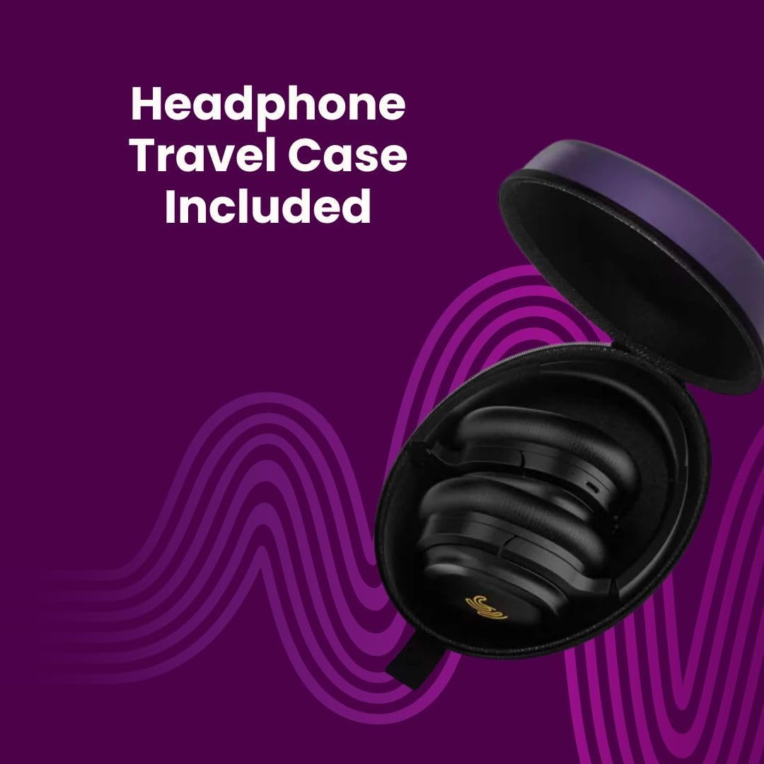 Jrumz Clarity CL01 Hybrid Active Noise Cancelling Headphones, Wireless Over Ear Bluetooth Headphones, Deep Bass, Comfort Fit Ear Pads, 40H Playtime for Home Office, Travel, Gym (Blue)