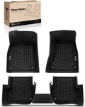YHTAUTO Automotive All Weather Floor Mats Compatible with Cadillac CTS 2014-2019 Sedan, TPE Floor Liners All-Weather Protection Custom Fit, 1st & 2nd Row, Set of 3 Black