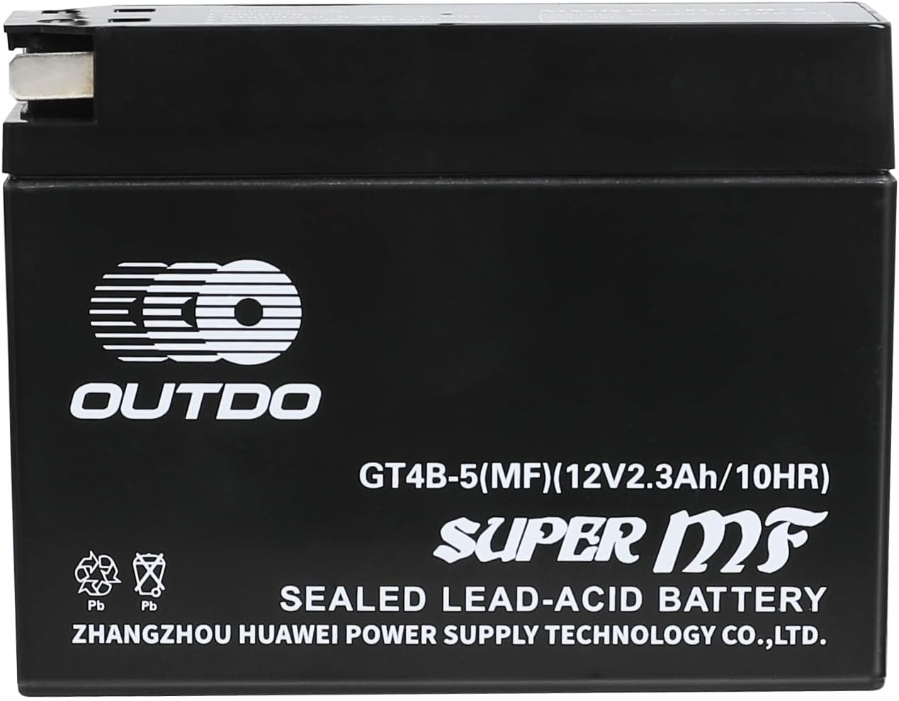 3PCS 12 Volt 2.3Ah 10HR GT4B-5(MF) Sealed Lead Acid Rechargeable Battery for Powersports Electric Scooter E Bike Electric Lawn Mower Go Kart ATV Quad Buggy Golf Cart Motorcycle