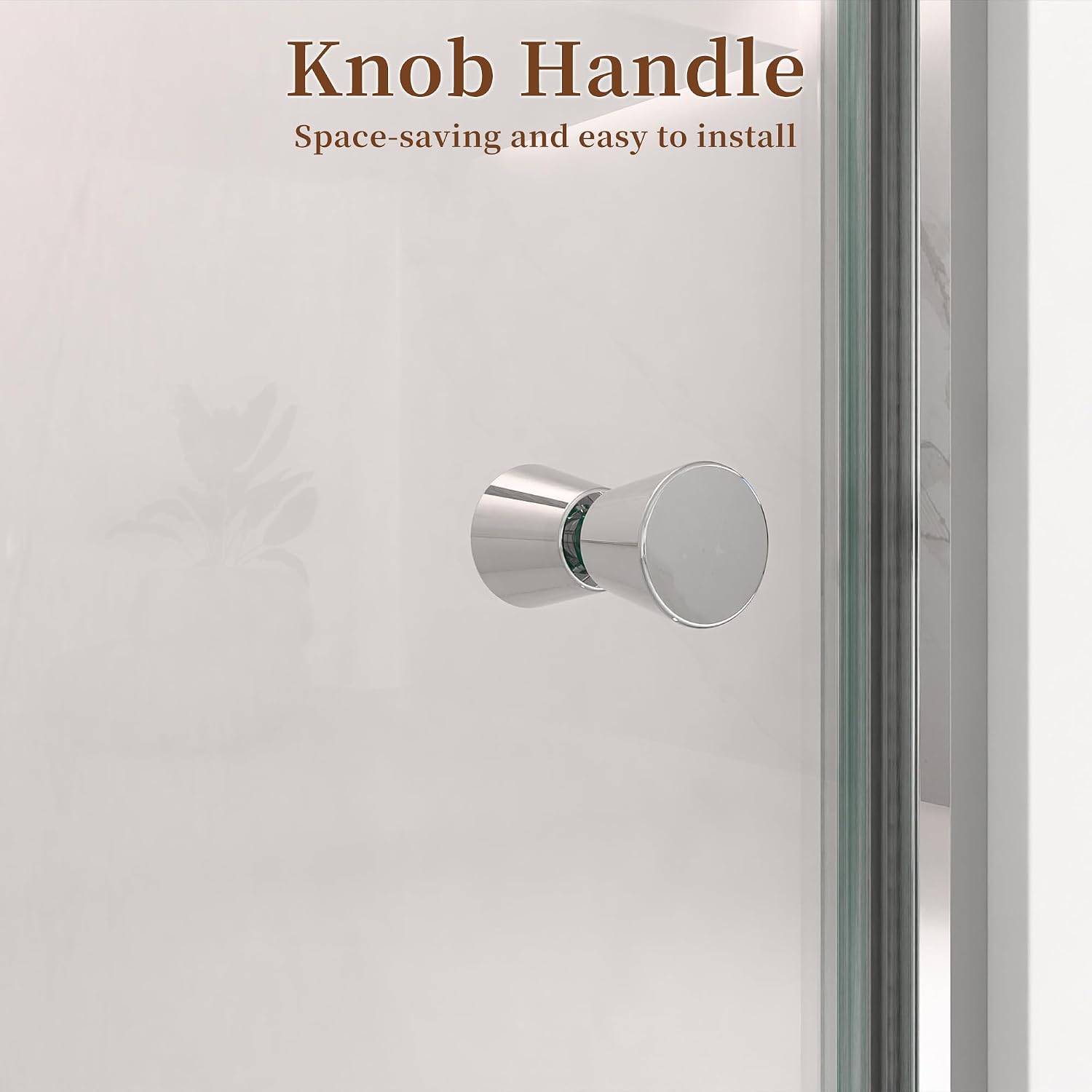 23-24' W x 72' H Semi-Frameless Chrome Shower Door, ANSI/SGCC Certified 6mm Clear Tempered Glass, Pivot Swing Bathroom Door with Reversible Installation, Waterproof for Small Space