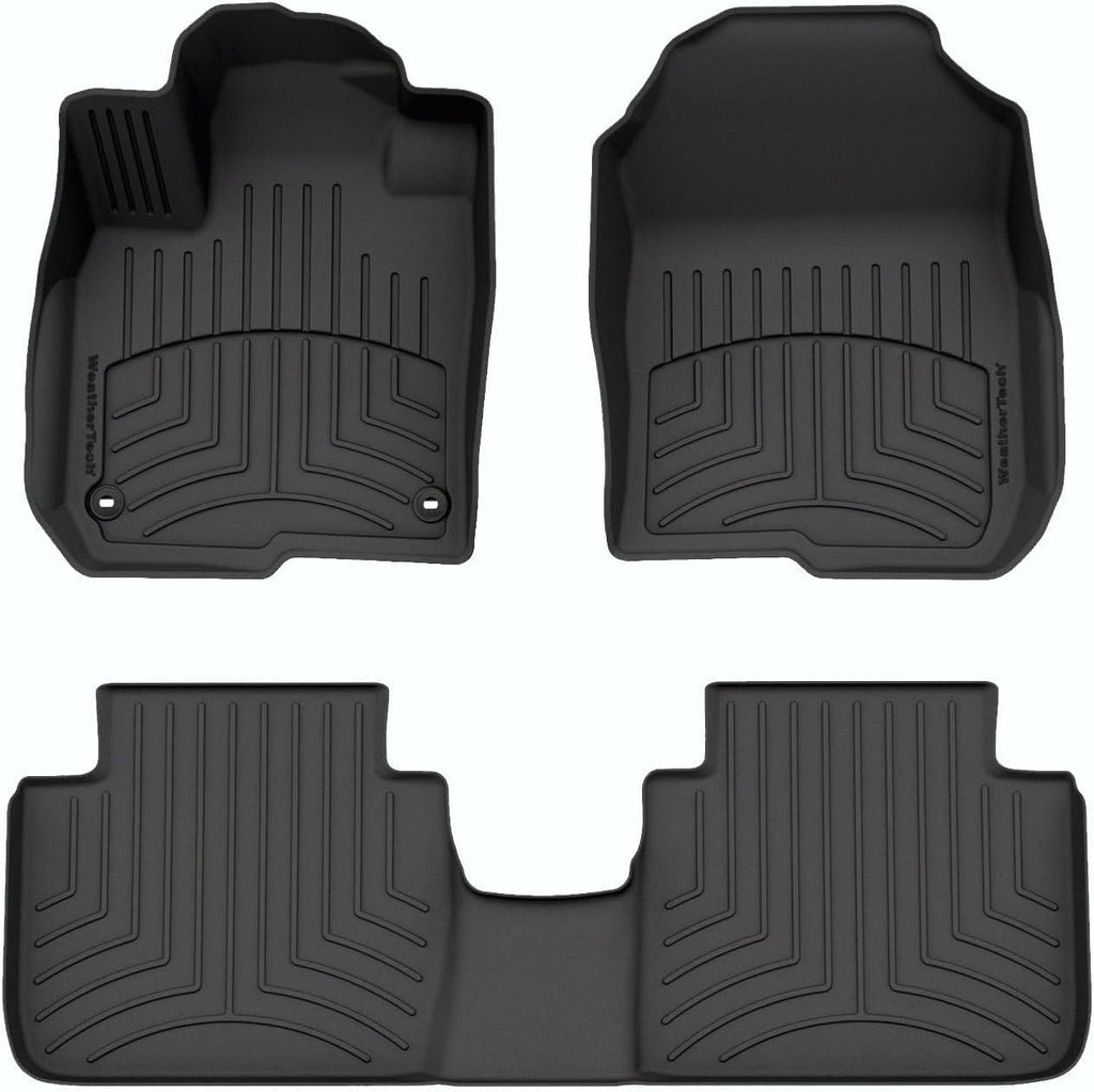 WeatherTech FloorLiner HP Custom Fit Floor Mats for Honda HR-V, adx 1st & 2nd Row (441746-1-2IM), Black
