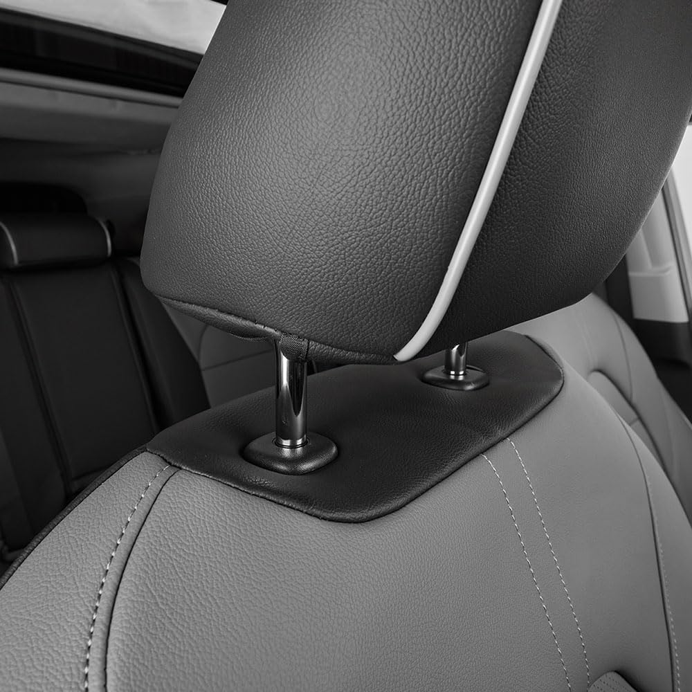 EKR Highlander Seat Covers for Toyota Highlander 2014-2019,(2nd Row 40/60 Split),Car Seat Protectors for Trucks,Waterproof Leather Car Seat Cover Full Set-Faux Leather(Gray)