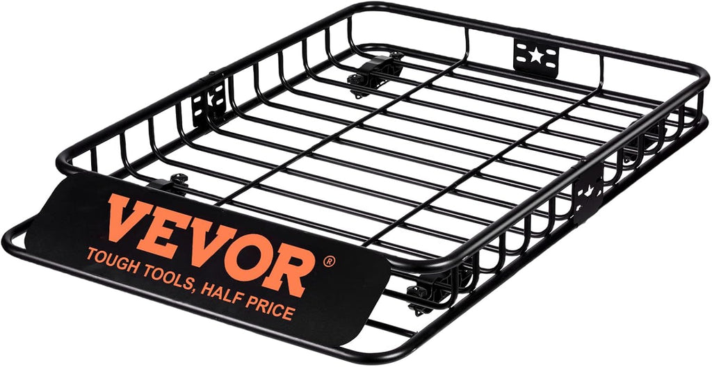 VEVOR Roof Rack Cargo Basket, 51' x 36' x 5' Rooftop Cargo Carrier w/ 15 Cu Ft Waterproof Cargo Bag, 200 LBS Capacity Universal Rack Carrier for SUV, Truck, Pickup