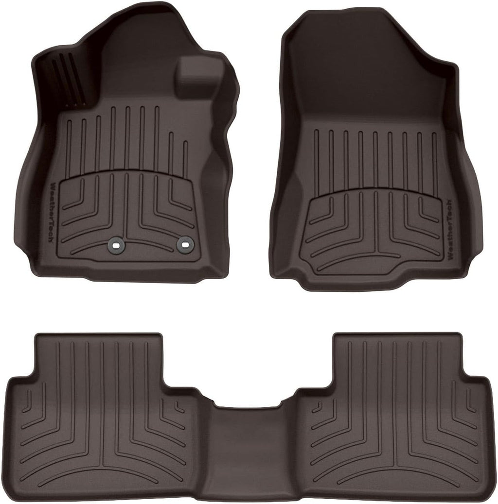 WeatherTech FloorLiner HP Custom Fit Floor Mats for Subaru Forester Hybrid 1st & 2nd Row (4719491-4718822IM), Cocoa