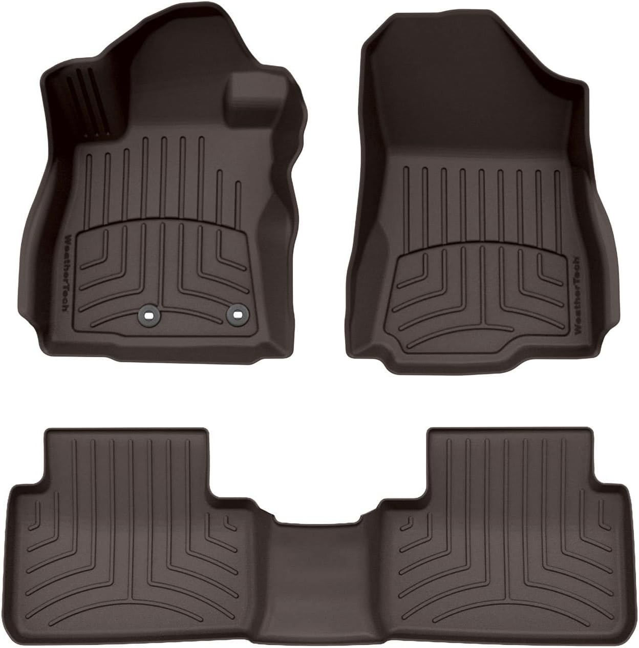 WeatherTech FloorLiner HP Custom Fit Floor Mats for Subaru Forester Hybrid 1st & 2nd Row (4719491-4718822IM), Cocoa