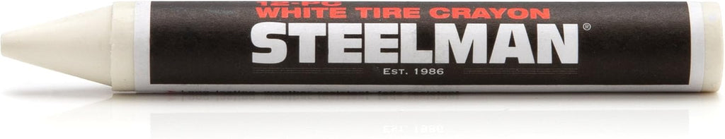 Steelman White Tire Marking Crayons for Mechanics, Marks Damage on Wet and Dry Tires | Case of 24