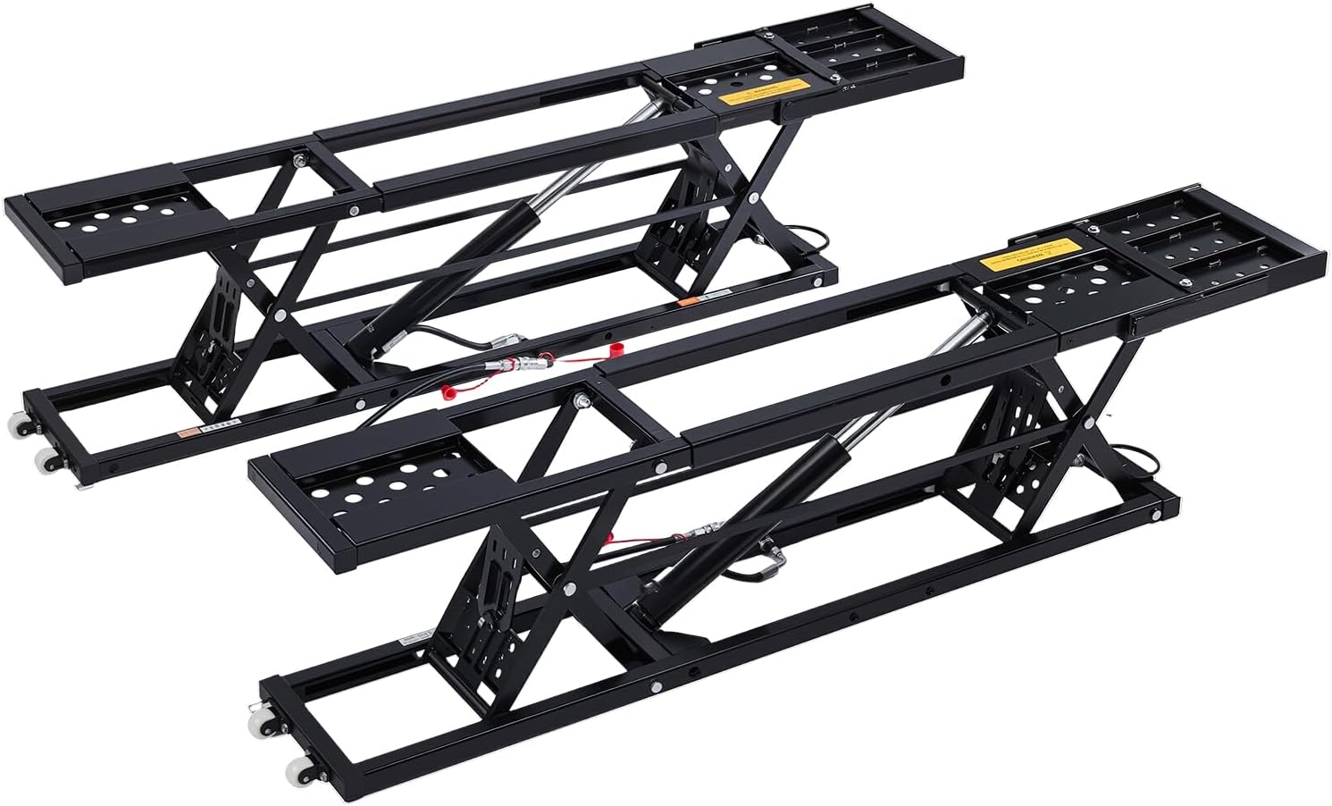 VEVOR Portable Car Lift, 9000 lbs Capacity, Heavy Duty Steel Truck Lift with 28' Max Height, 120V Power Unit, Wheels, 4 Rubber Pads & 4 Lifting Columns for Cars, SUVs, Trucks, Home Garage or Shop Use