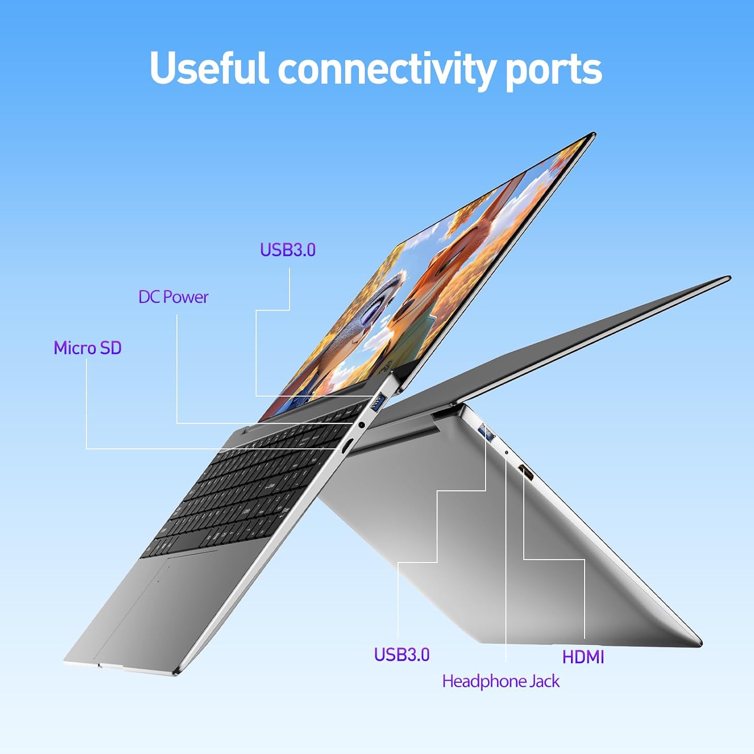 15.6 Inch Laptop Computer 8GB RAM 256GB SSD Win 11 Laptop, Pentium G6500Y Processor(Up to 3.4GHz), 1080P FHD Display, Backlit Keyboard, Fingerprint, USB3.0,WiFi5,Mini HDMI, BT5,Webcam