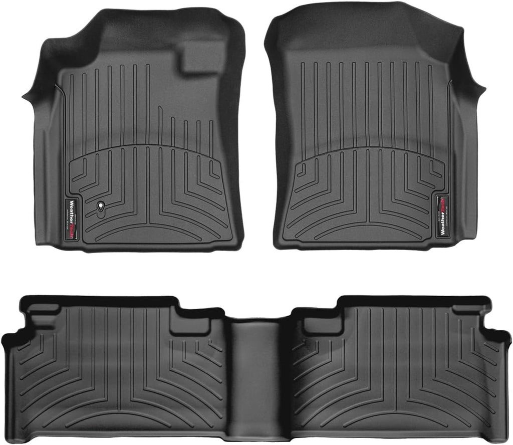 WeatherTech Custom Fit FloorLiners for Toyota Tundra - 1st & 2nd Row (44044-1-2), Black