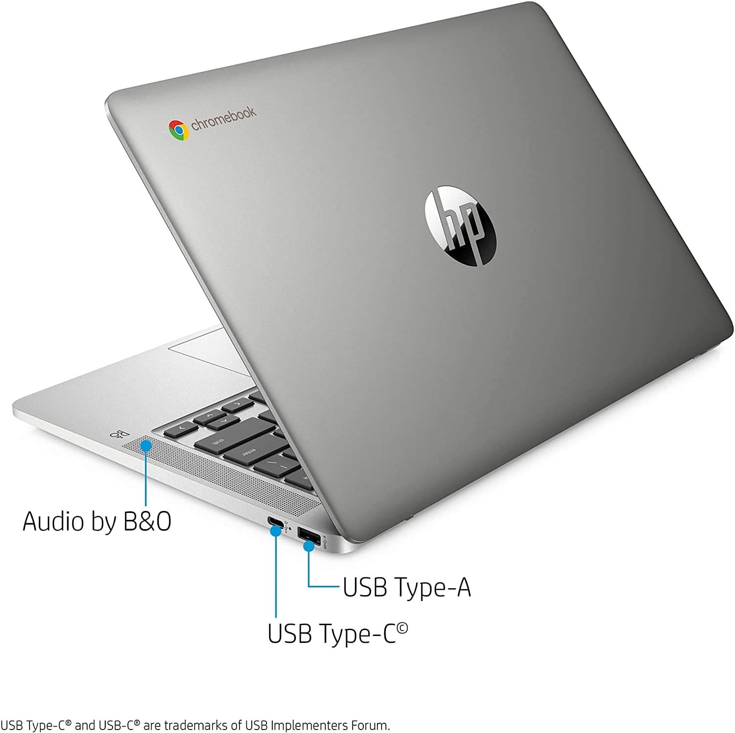 HP Chromebook 14-Inch HD Laptop, Intel Celeron N4000, 4 GB RAM, 32 GB eMMC, Chrome (14a-na0020nr, Ceramic White) (Renewed)