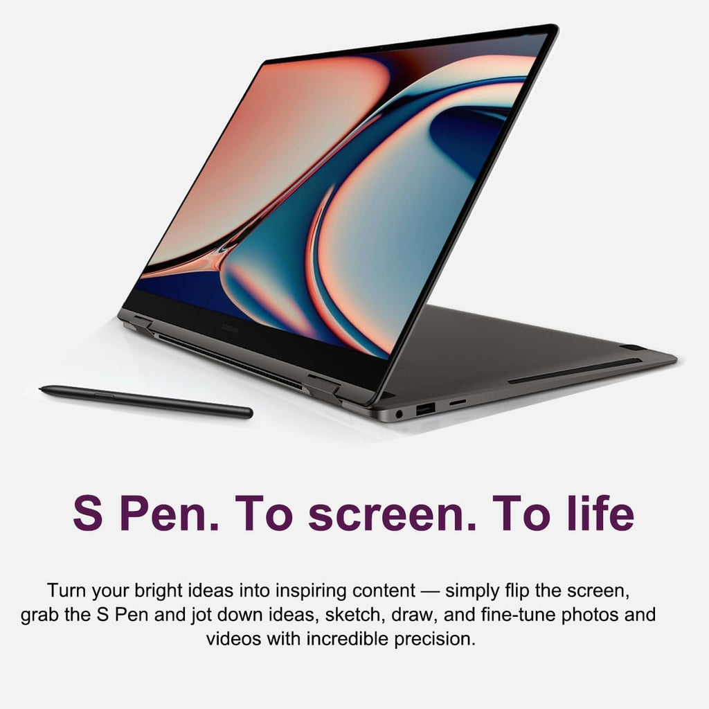 Samsung Galaxy Book3 Pro 360 2-in-1 Laptop (16' 3K Touchscreen, Intel 12-Core i7-1360P, 16GB RAM, 512GB SSD, S Pen) AMOLED ,Business, Creator, Designer, Backlit, FP, Win 11 Pro, French KB, NP960QFG