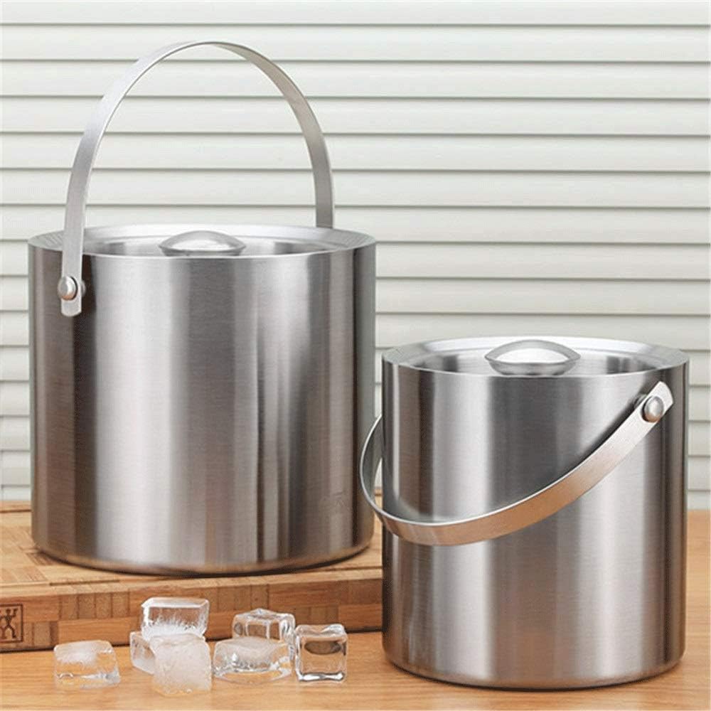 ice bucket, Ice Bucket Bar Stainless Steel Ice Bucket Red Wine Ice Bucket Double Insulation Champagne Ice Bucket Beer Ice Bucket Home
