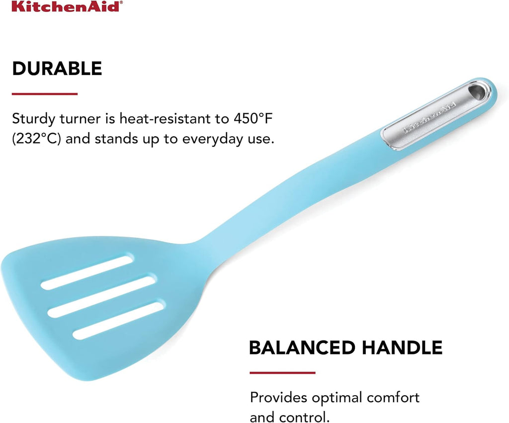 KitchenAid Silicone Slotted Turner, Aqua Sky (Pack of 12)