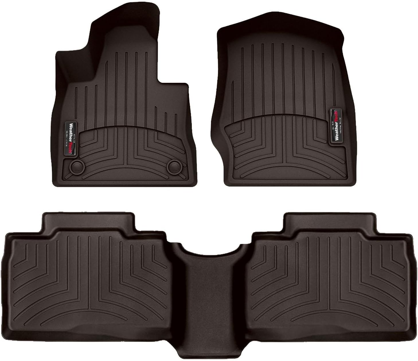 WeatherTech Custom Fit FloorLiners for Ford Explorer, Explorer Hybrid, Explorer ST - 1st & 2nd Row (4717161-4715752), Cocoa