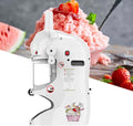 Large Capacity Ice Shaver Machine,Adjustable Thickness by Knobs,Automatic Snowflake Ice Maker,2400G Ice Bucket with Lid,White