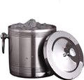 ice bucket, Candy Ice Bucket - Double Walled Stainless Steel Ice Bucket with Ice Tongs, Scoop, Lid, and Exclusive Handmade Nylon