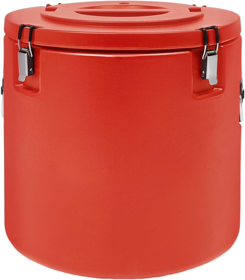 Portable Commercial Food Warmer 50L Insulated Bucket Stainless Steel Large Ice Bucket with Lid Milk Container Soup Carrier Wine Chiller for Hot or Cold Food Restaurant, Canteen, Home