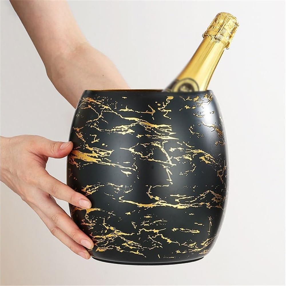 Ice Bucket Large Capacity Red Wine Ice Wine Bucket Decorative Fashion Ice Cube Bucket Creative Stainless Steel Ice Bucket Champagne Bucket Wine Chiller