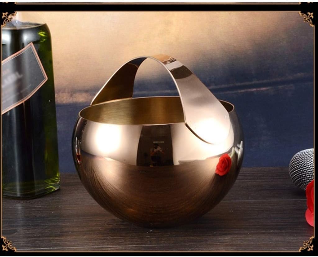Double Stainless Steel with Ice Bucket,Lid Insulation Rose Gold Red Wine Beer Champagne Wine Barrel