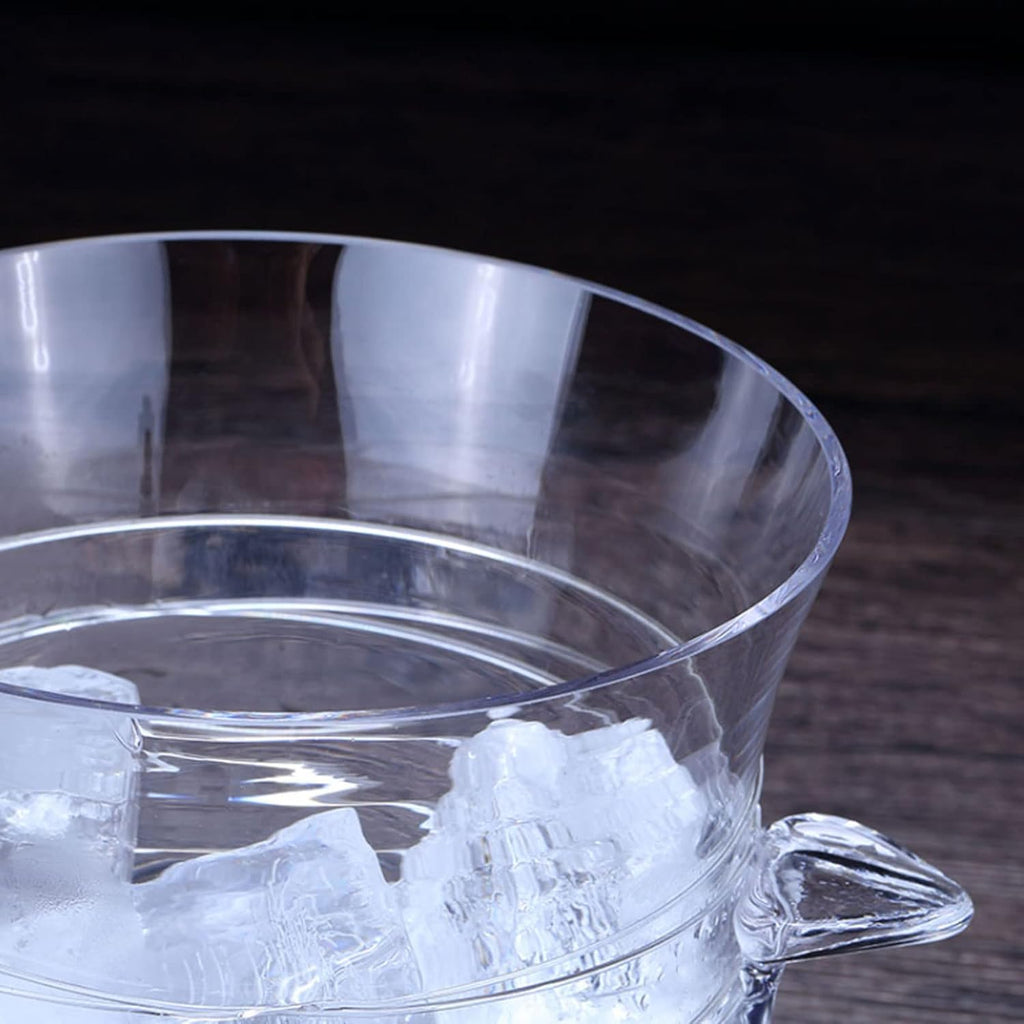ice bucket, ice bucket gift Handcrafted 2.7l/0.7 Gallon Ice Bucket Lead-free glassTransparent Ice Bucket Champagne Barrel,red Wine Barrel Bar wine buckets for parties