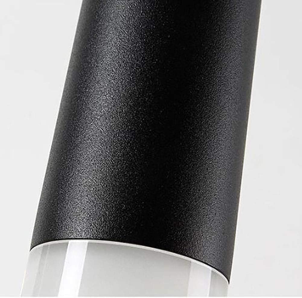 LED Modern Spiral Ceiling Light,Fixture Wrought Iron s,Flush Mount During Lighting,Long Barrel Conical,for Dining Room Bathroom Bedroom Living Room,Rotate The -Black Warm Light 6