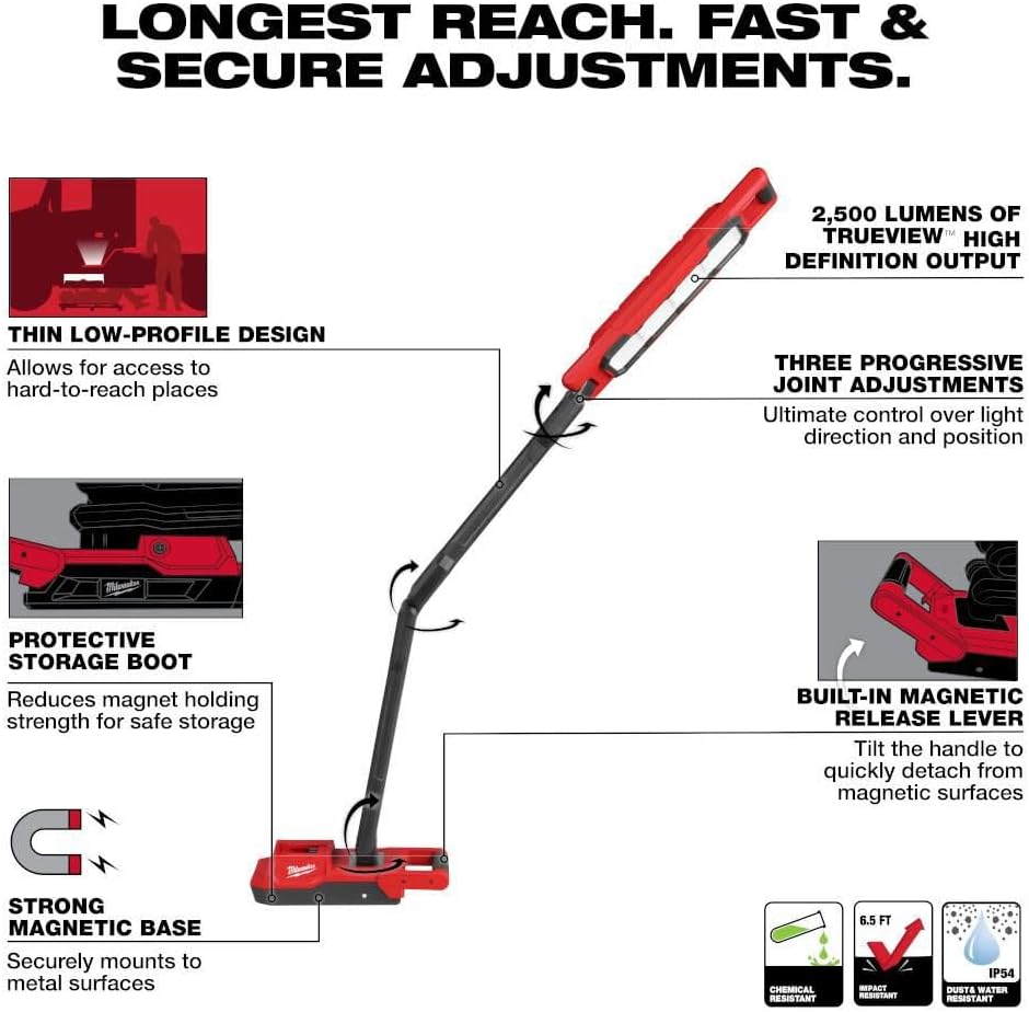 Milwaukee Electric - M18 Magnetic EXTENDABLE Boom Light