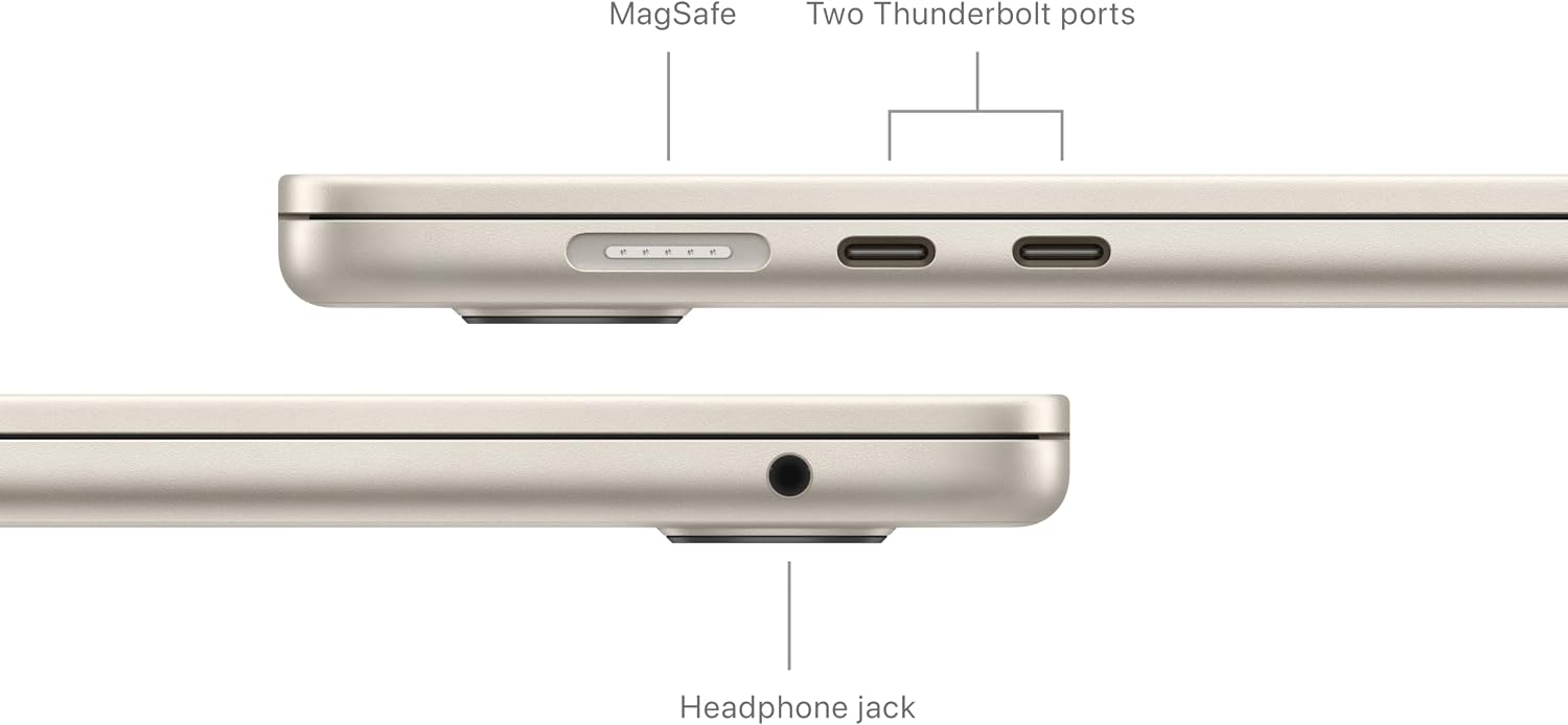 Apple 2024 MacBook Air 15-inch Laptop with M3 chip: Built for Apple Intelligence, 15.3-inch Liquid Retina Display, 16GB Unified Memory, 256GB SSD Storage, Backlit Keyboard, Touch ID; Starlight