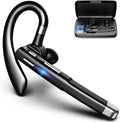 Single-Ear Buds Bluetooth Wireless Headphones Business Headsets with Earhooks ,Bluetooth Earpiece CVC8.0 Dual Microphone Call Noise Reduction Earphones for 12 Hours of Talking,IPX7 Waterproof,Black1