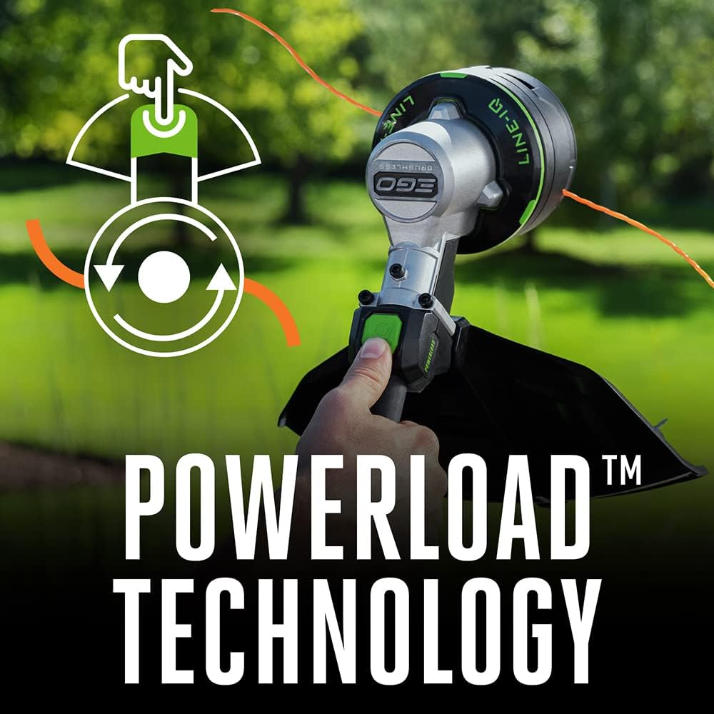 EGO POWER+ String Trimmer, Battery Powered, 16' Trimmer for Weeds and Grass with POWERLOAD, LINE IQ, Telescopic Carbon Fiber Shaft, Includes 56V 4.0Ah Battery and Charger - ST1623T