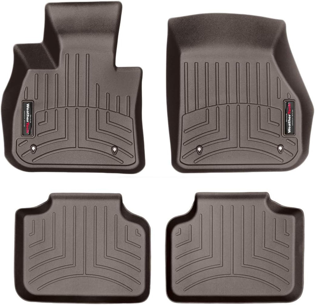 WeatherTech Custom Fit FloorLiners for BMW X2 M35i, X2 28i, X1 28i - 1st & 2nd Row (478811-477482), Cocoa