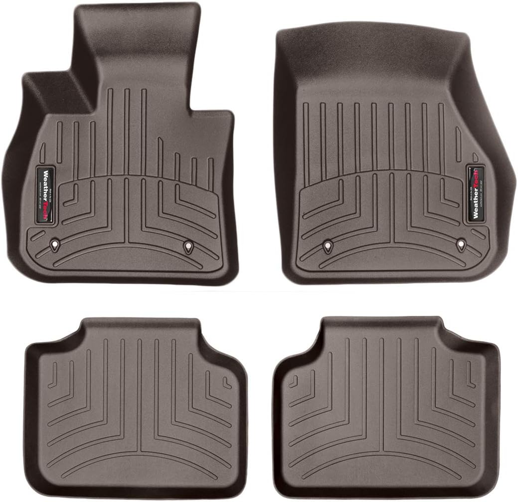 WeatherTech Custom Fit FloorLiners for BMW X2 M35i, X2 28i, X1 28i - 1st & 2nd Row (478811-477482), Cocoa