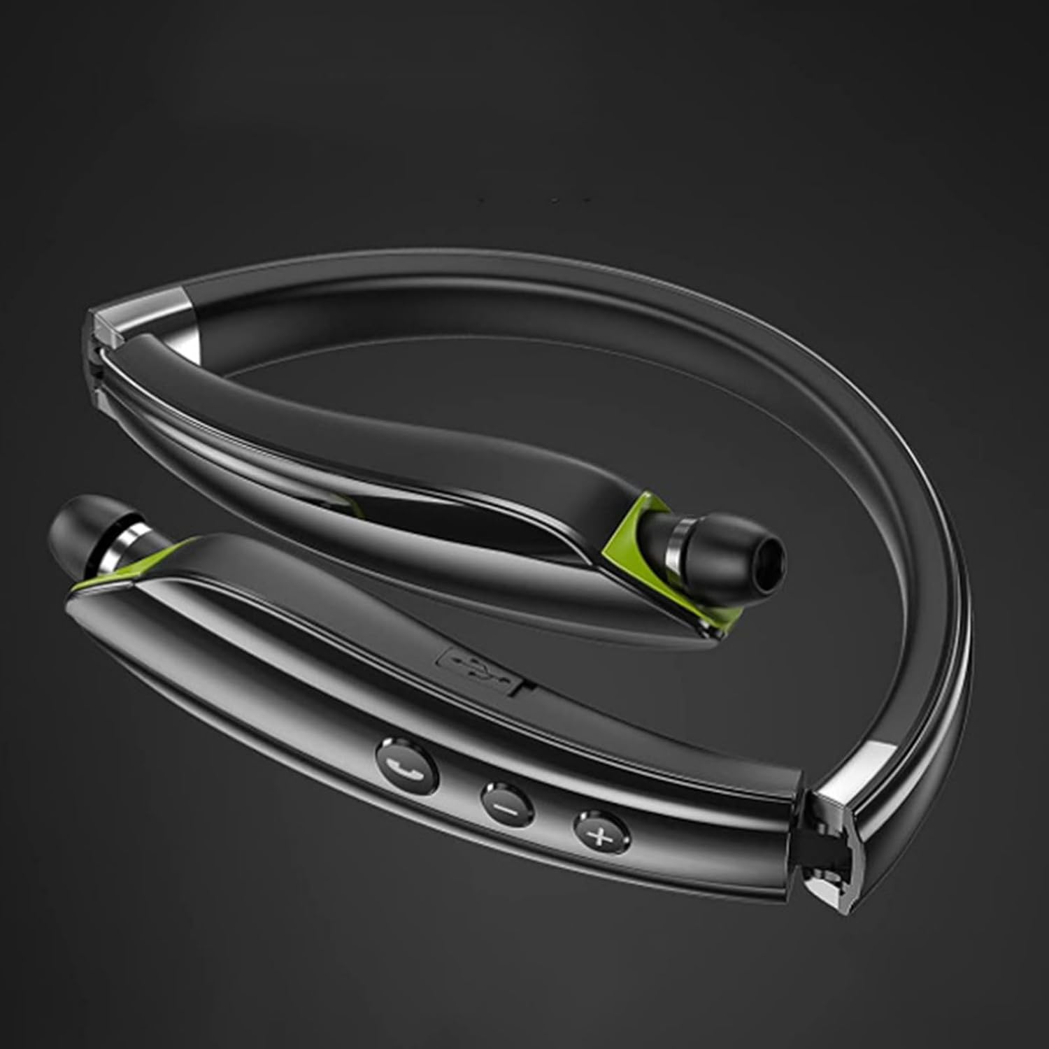 Neckband Earphones Bluetooth Headphones Retractable Earbuds CVC6.0 Noise Cancelling Bluetooth Headset Wireless Ear Buds Neckband with Mic,9D Deep Bass, 18H Overall Endurance,Sports for Running Working