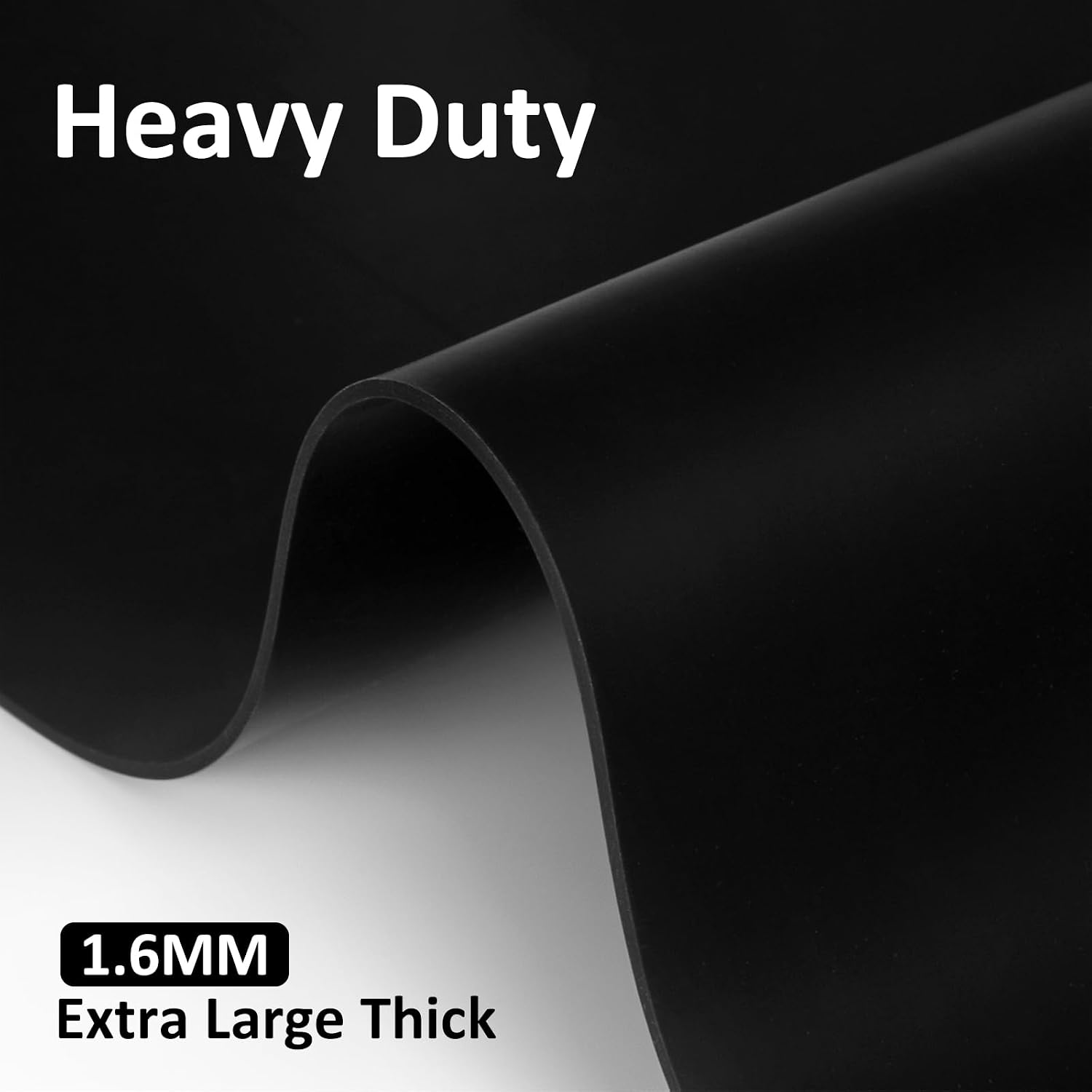 Extra Large Silicone Mat,Silicone Mats for Kitchen Counter Island Dinner Table Countertop Protector Heat Resistant Mat (120' x 48', Black)