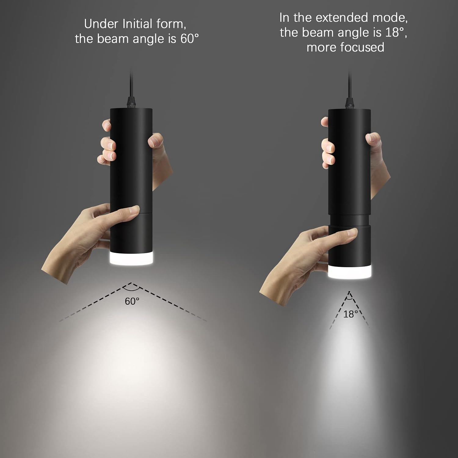 OKELI Pendant Lights, Modern Black Pendant Lights Fixture, Unique LED Pendant Lighting for Kitchen Island Bar,20W,4000K, ETL5026458(3Pack)