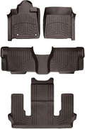 WeatherTech FloorLiner HP Custom Fit Floor Mats for Toyota Sequoia Full Set (474081-47093-4-5IM), Cocoa
