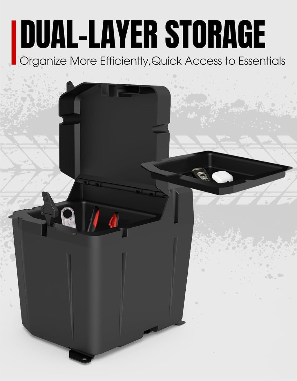 A & UTV PRO Under Seat Dry Storage Box for Polaris Ranger XP 1000, Waterproof (Fit Door) Lockable Storage Boxes Compatible with 2018-2025 Ranger XP 1000, Replace OEM #2882910 (Lock Not Included)